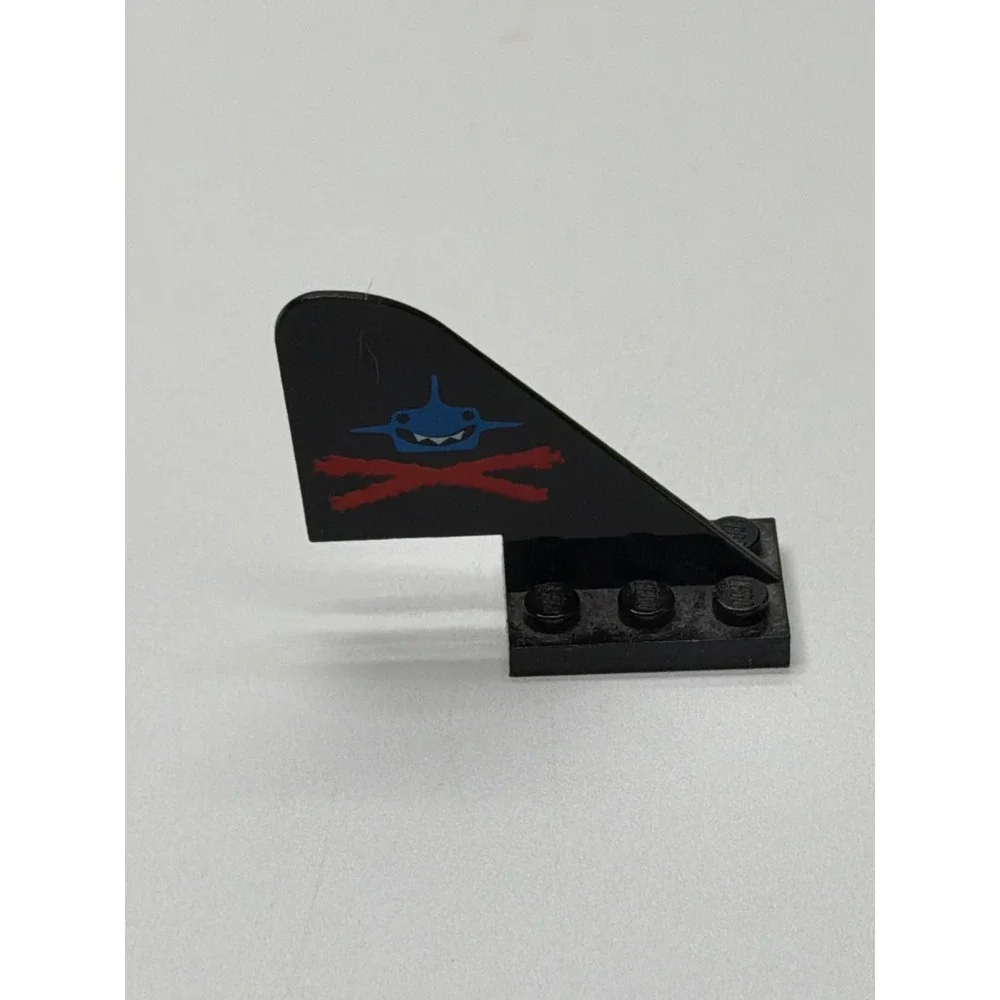 LEGO 3587pb02 Tail with Rounded Top Aquazone‎ Aquashark Blue Black